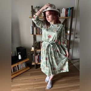 Mint Green Floral Dress